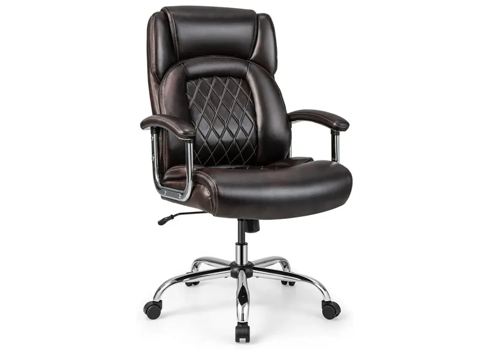 Height Adjustable Big and Tall Office Chair Computer Desk Chair with Metal Base