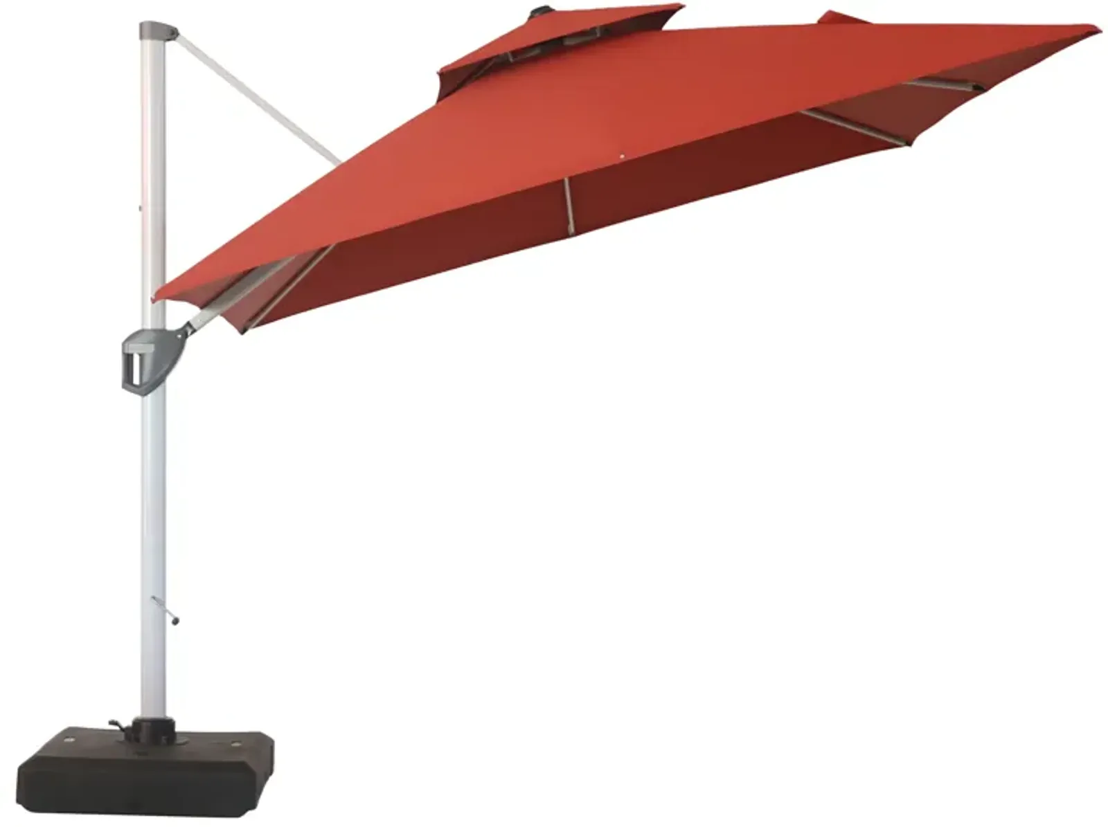 Mondawe 10 ft. Octagon Aluminum Cantilever Patio Umbrella 360� Rotation with Cover and Base Included