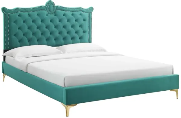 Modway - Clara Performance Velvet Queen Platform Bed