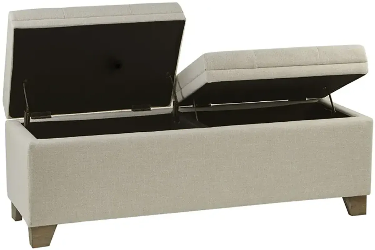 Gracie Mills Gil Soft Close Storage Bench with Solid Wood Legs