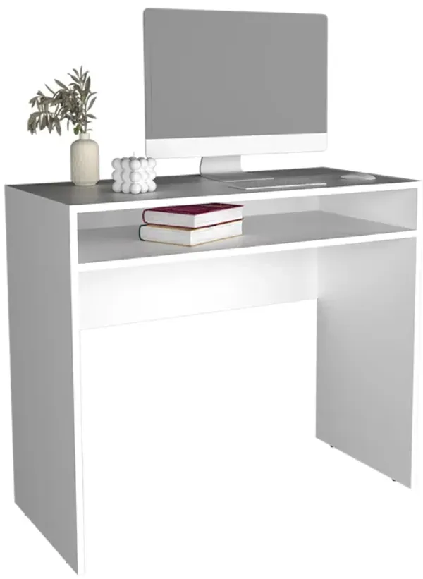 Craig Computer Desk 30.6" H, with 1 Shelf, Black