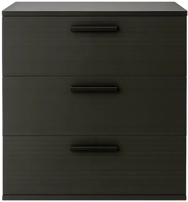 Morgan Three-Drawer Modular Jumbo Chest in Black