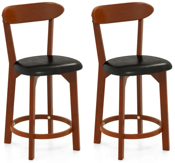 Armless Upholstered Cushioned Dining Chairs, Set of 2 for Kitchen Island