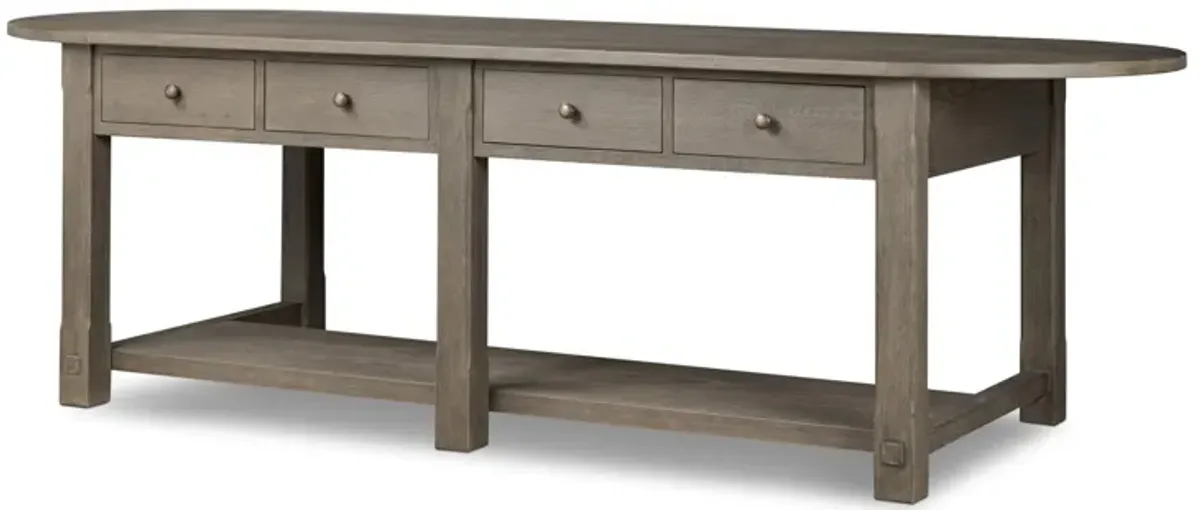 Elise Weathered Hazel Oak Kitchen Island