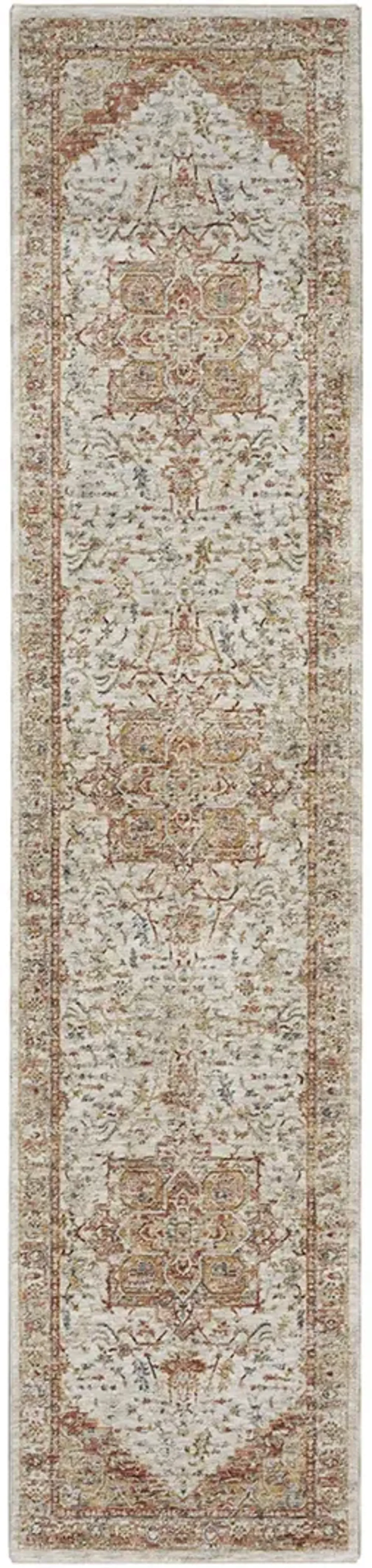 Sahar SHR06 Ivory/Rust 2'3" x 10'2" Rug