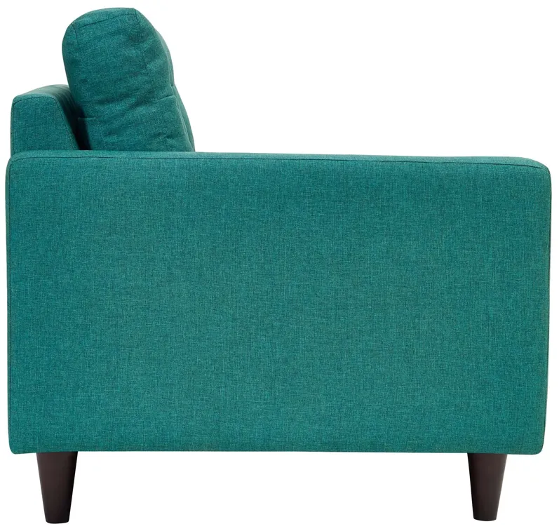 Empress Left-Facing Upholstered Fabric Loveseat