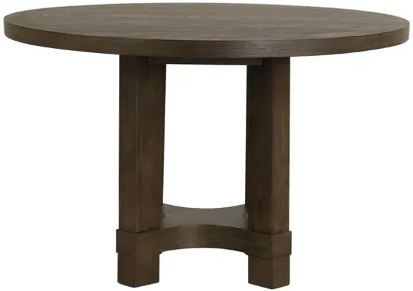 New Classic Furniture Cityscape Round Dining Table-Walnut