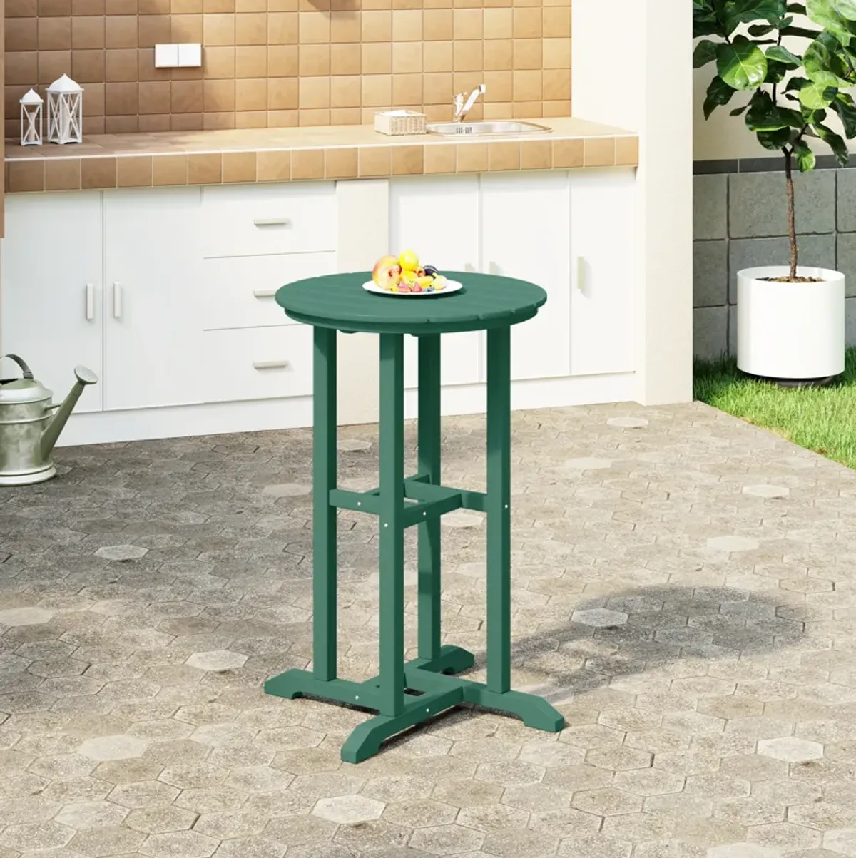 WestinTrends 37" Counter Height Round Outdoor Patio Bistro Bar Table