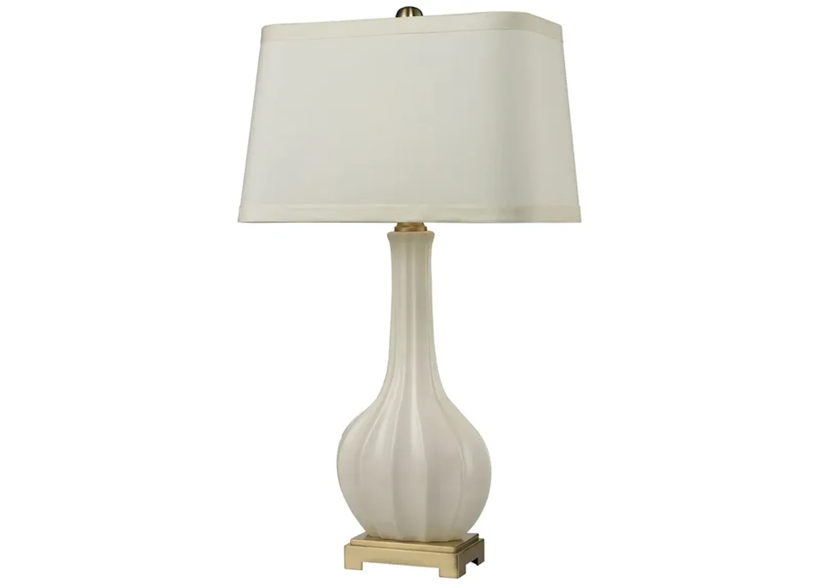 Fluted Ceramic Table Lamp - LED