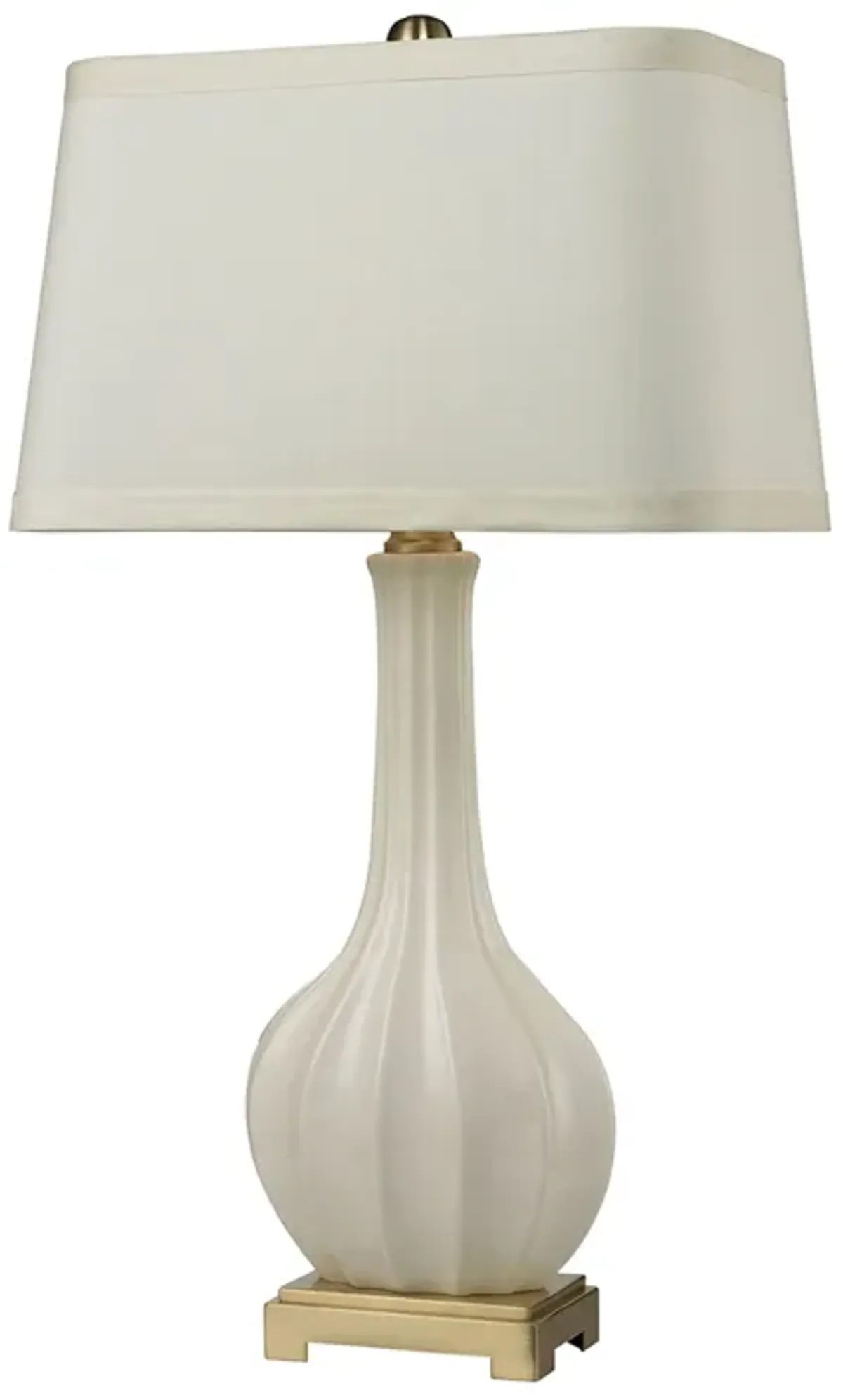 Fluted Ceramic Table Lamp - LED