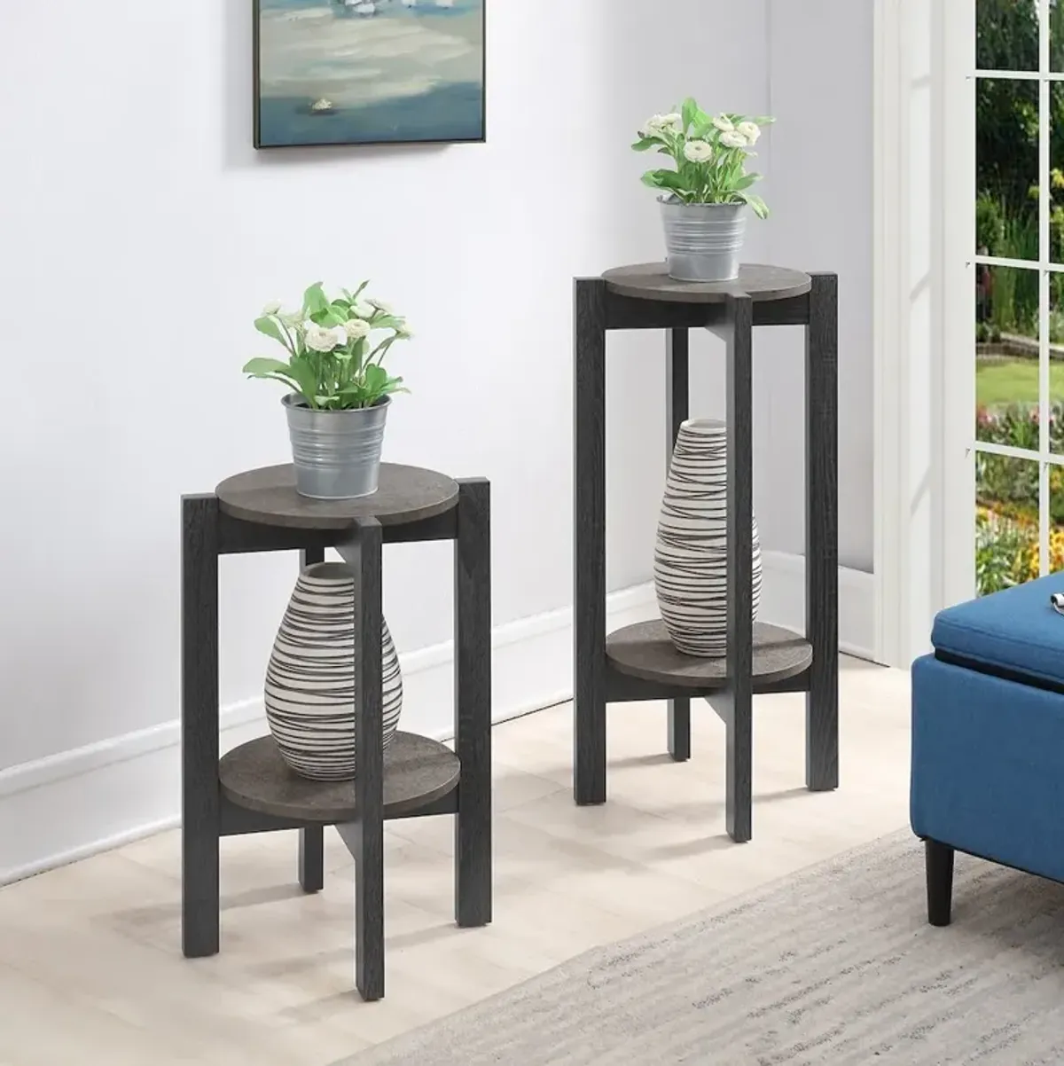 Convenience Concepts Newport Deluxe 2 Tier Plant Stand