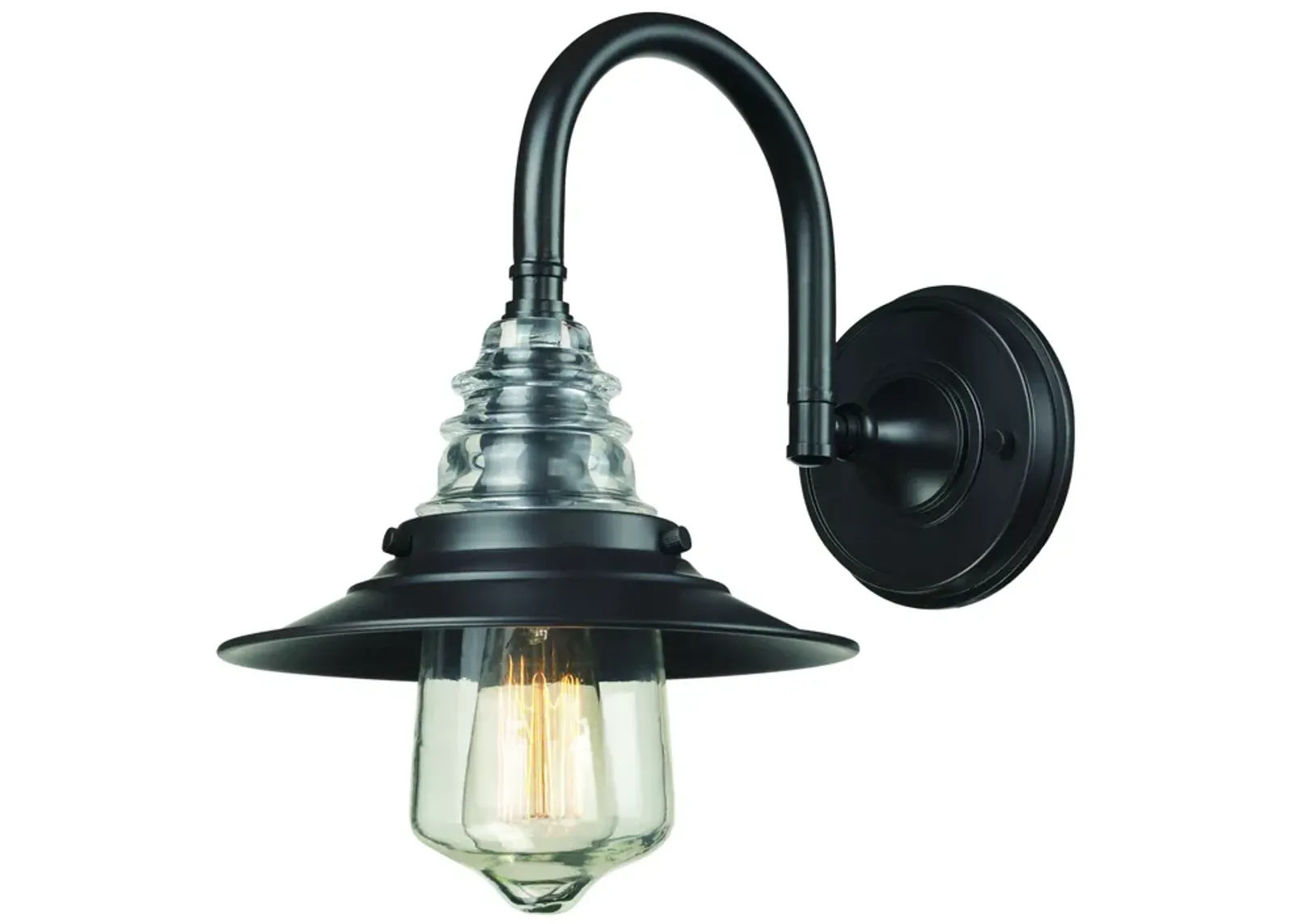 Insulator Glass 14'' High 1-Light Sconce