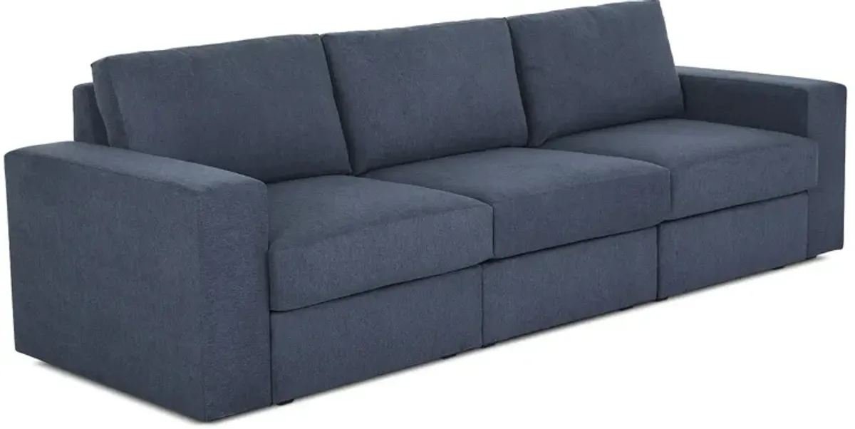 Flex Denim Sofa with Wide Arm
