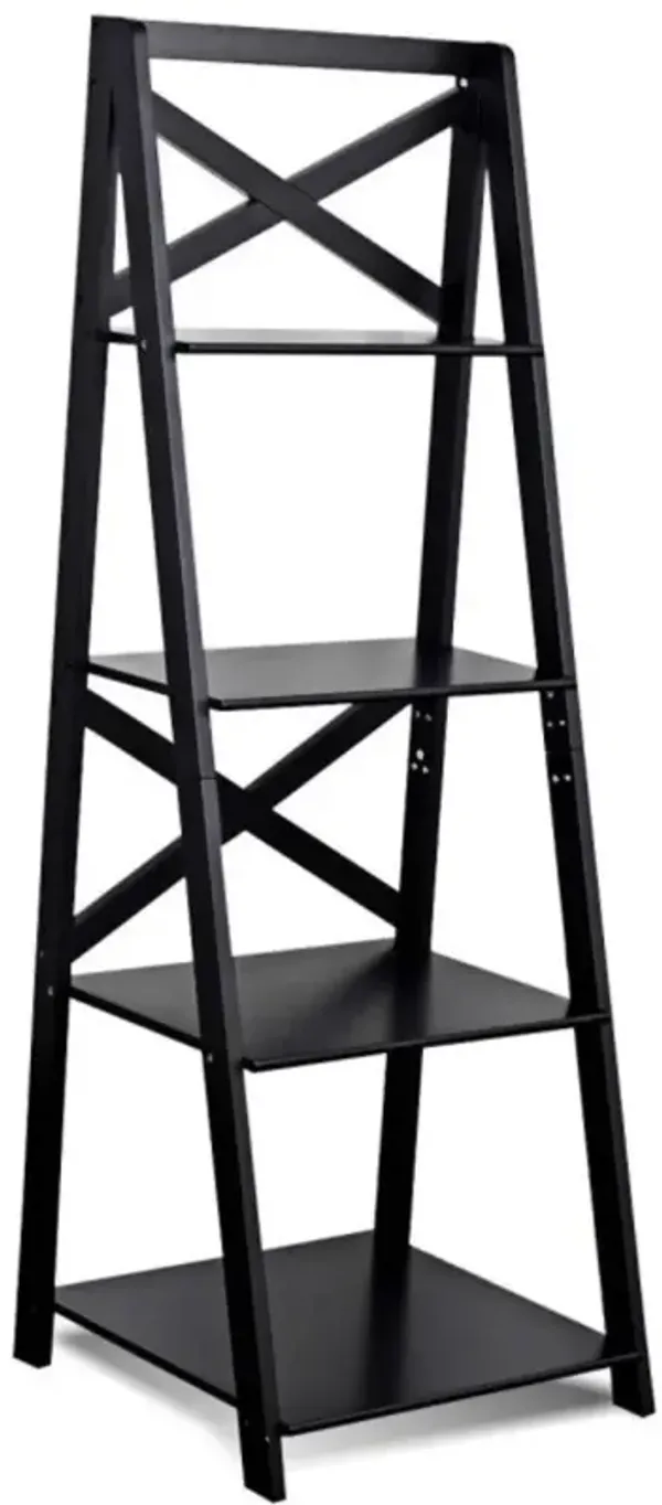 Hivago 4-tier Leaning Free Standing Ladder Shelf Bookcase