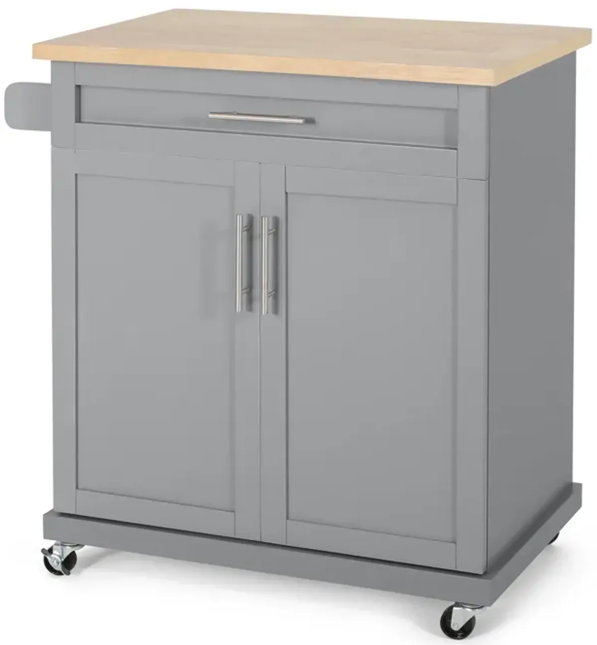 Streamdale Contemporary Kitchen Cart with Storage and Rolling Casters