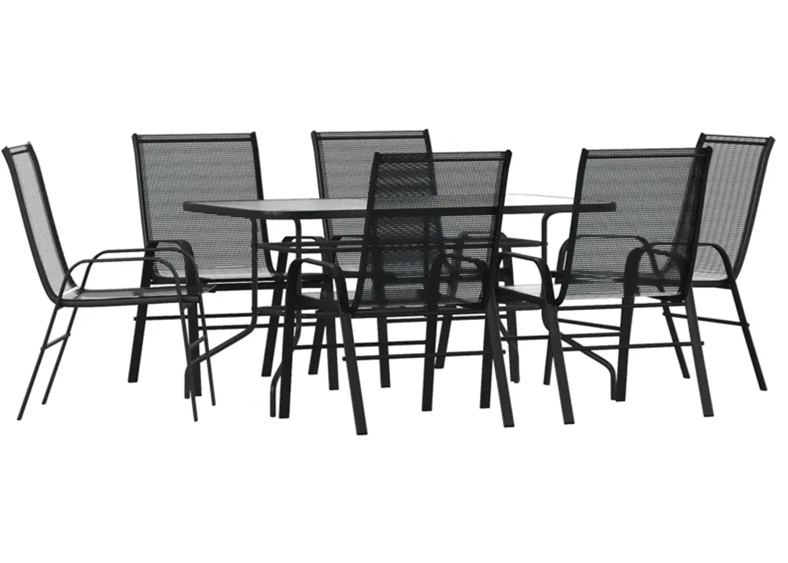 31.5x55 Gray Patio Table Set