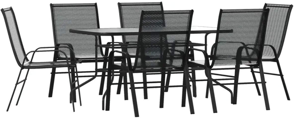 31.5x55 Gray Patio Table Set