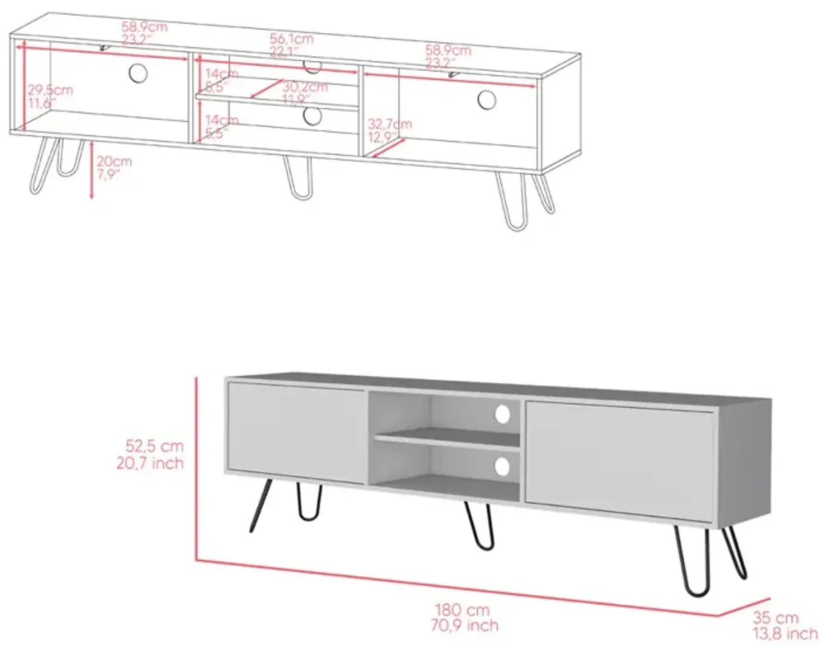 Tv Stand Franklin, Living Room, White