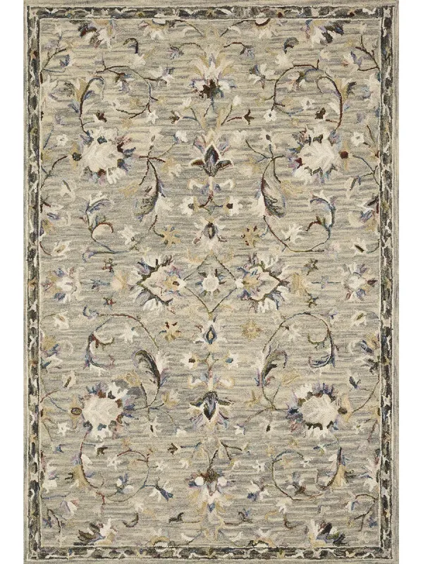 Beatty BEA03 Grey/Multi 3'6" x 5'6" Rug