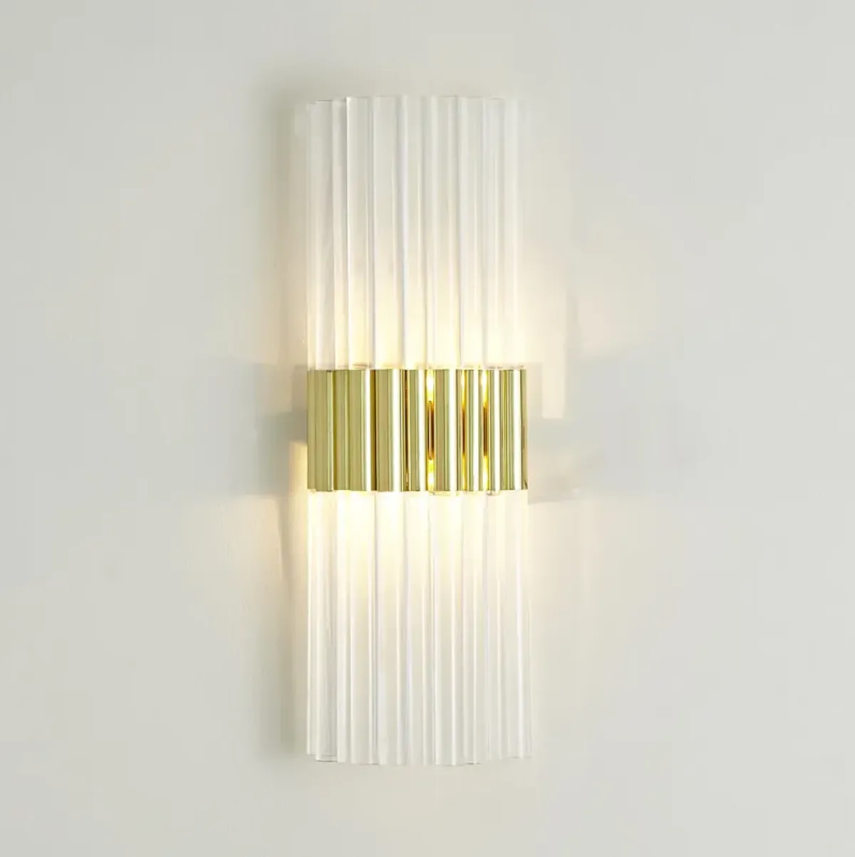 Acrylic Sconce Hardwire- Brass