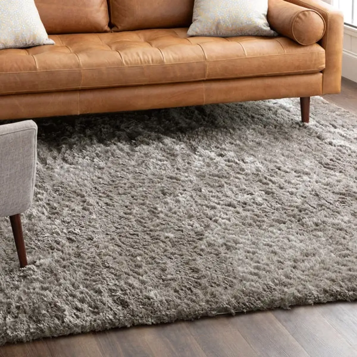 Billow Shag Billow Shag Taupe 6' 6" X 9' Rug