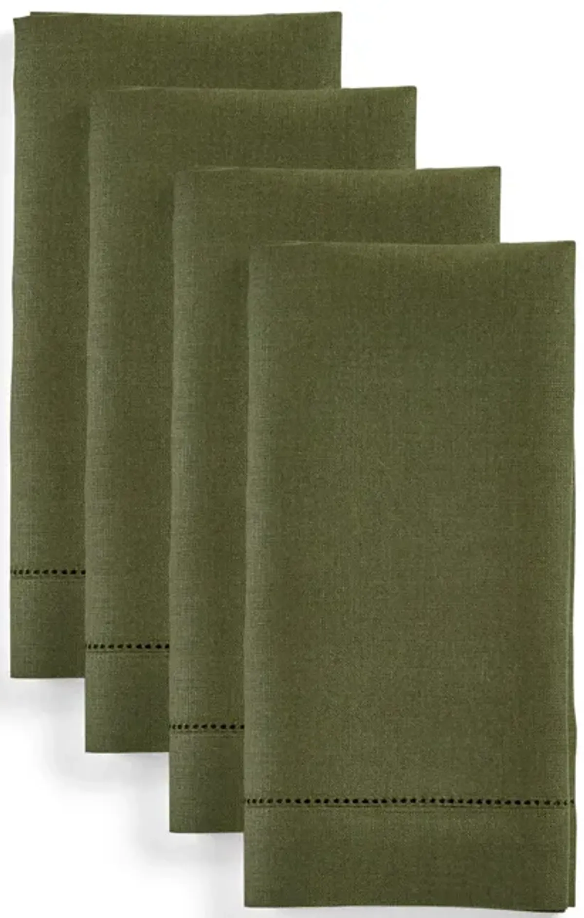 Solino Home 100% Pure Linen Dinner Napkins 20 x 20 Inch Set of 4 | Classic Hemstitch