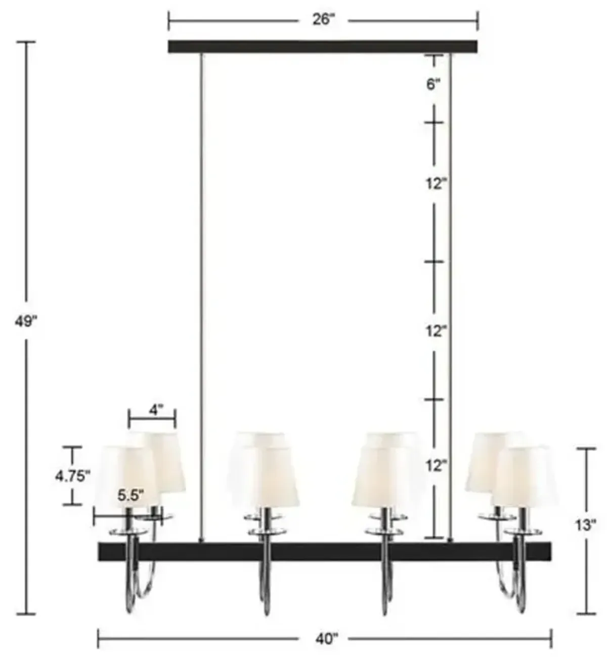 Belen Kox 8LT-Chandelier, Belen Kox