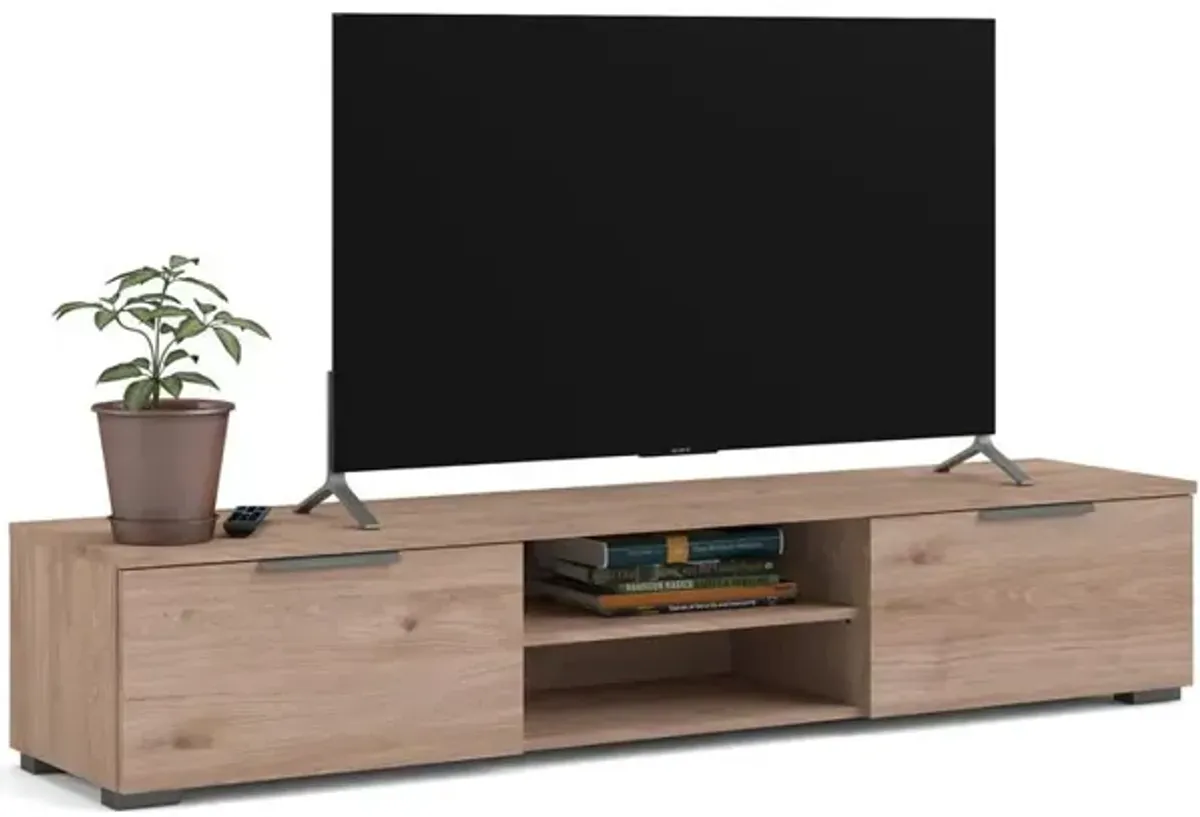 Tvilum 2 Drawer 2 Shelf TV Stand Jackson Hickory