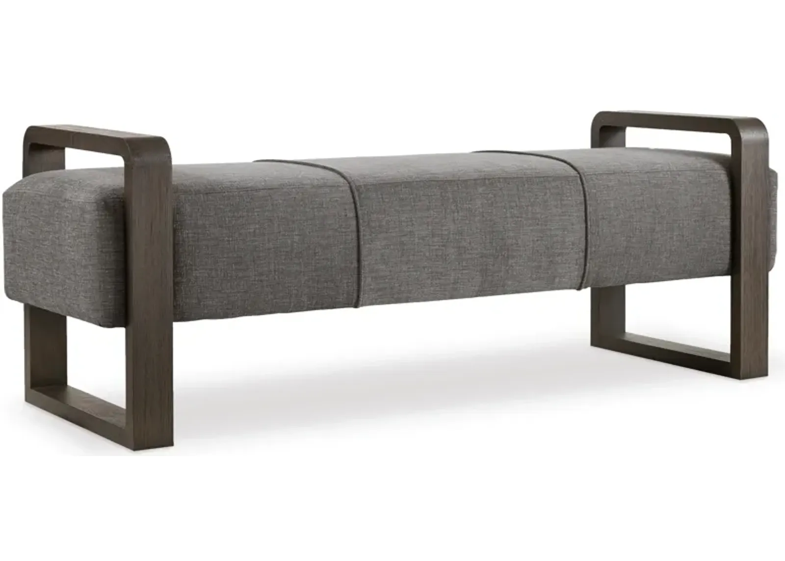 Curata Upholstered Bench In Dark Wood