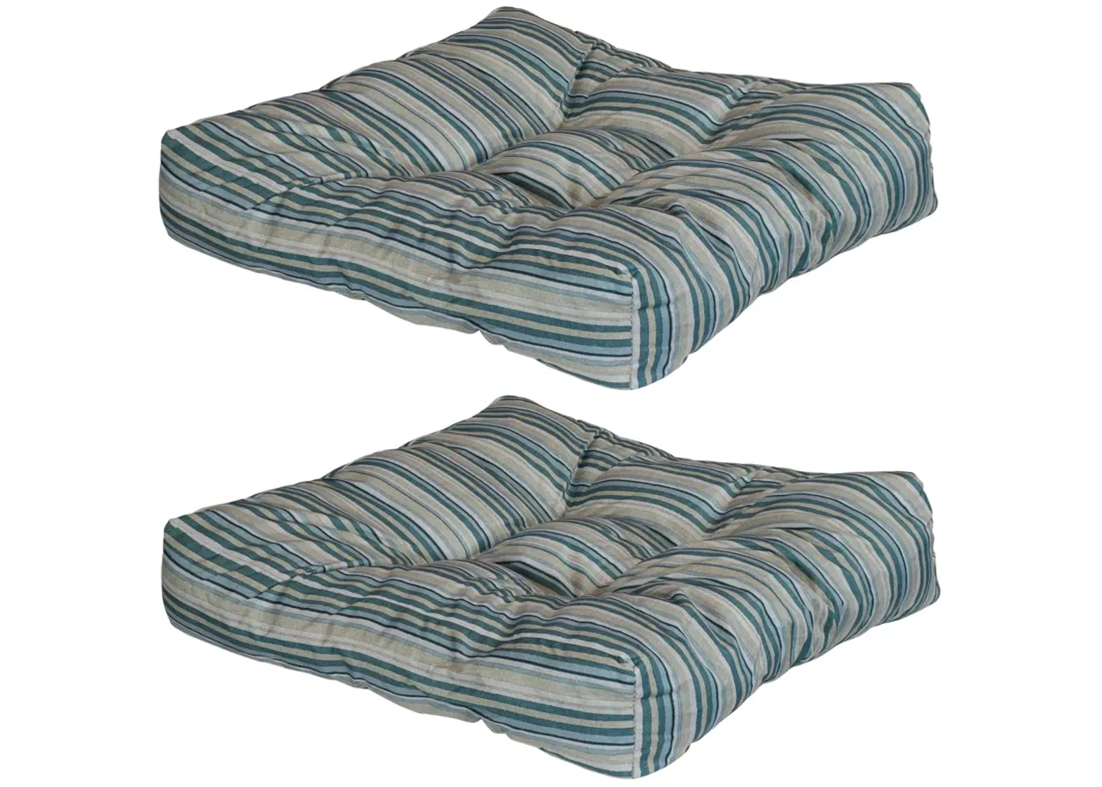 Sunnydaze Outdoor Square Tufted Seat Cushion - Set of 2