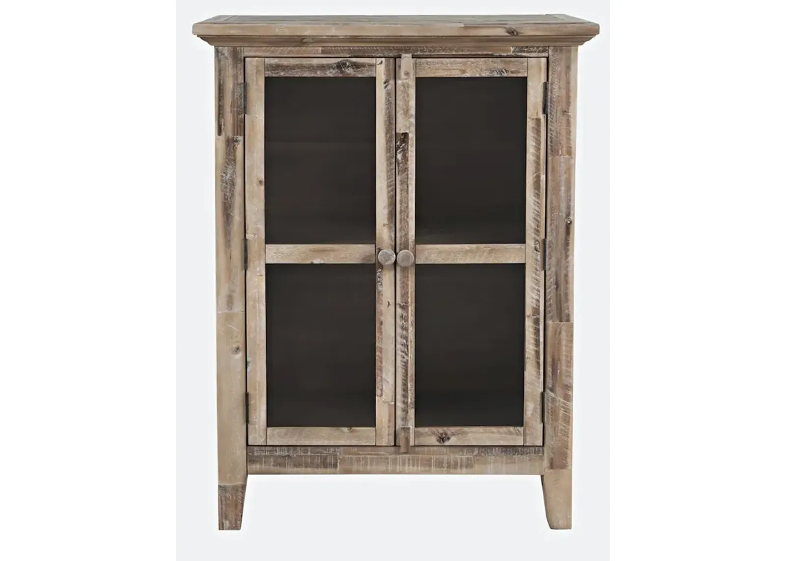 Jofran Rustic Shores 32 Coastal Distressed Acacia Two-Door Accent Cabinet