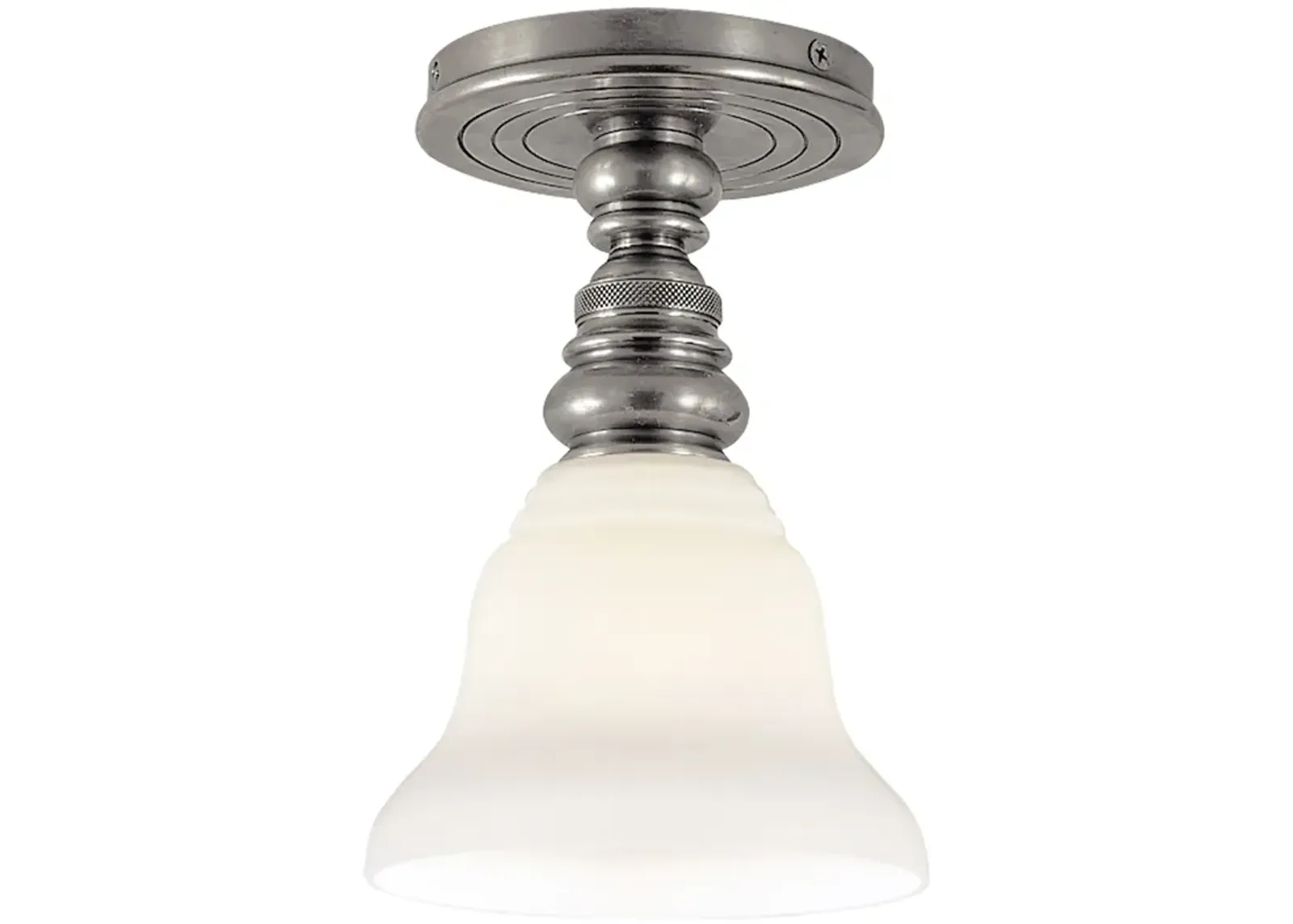 Boston Single Flush Mount in Antique Nickel