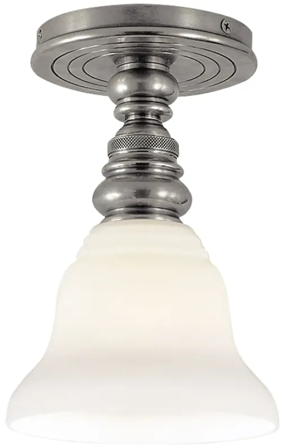 Boston Single Flush Mount in Antique Nickel