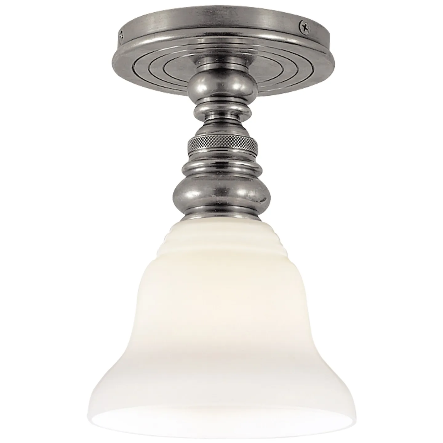 Boston Single Flush Mount in Antique Nickel