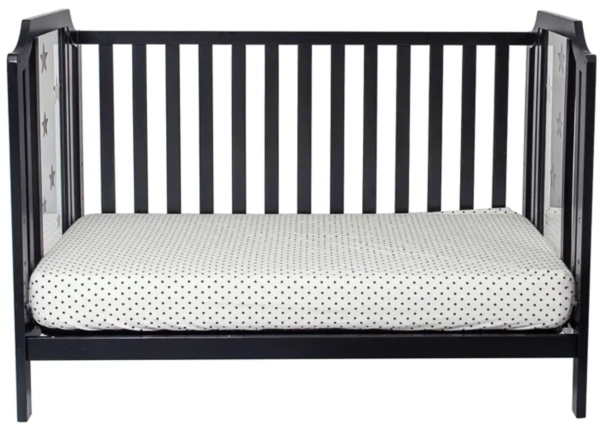 Suite Bebe Celeste Acrylic 3-in-1 Convertible Island Crib Black