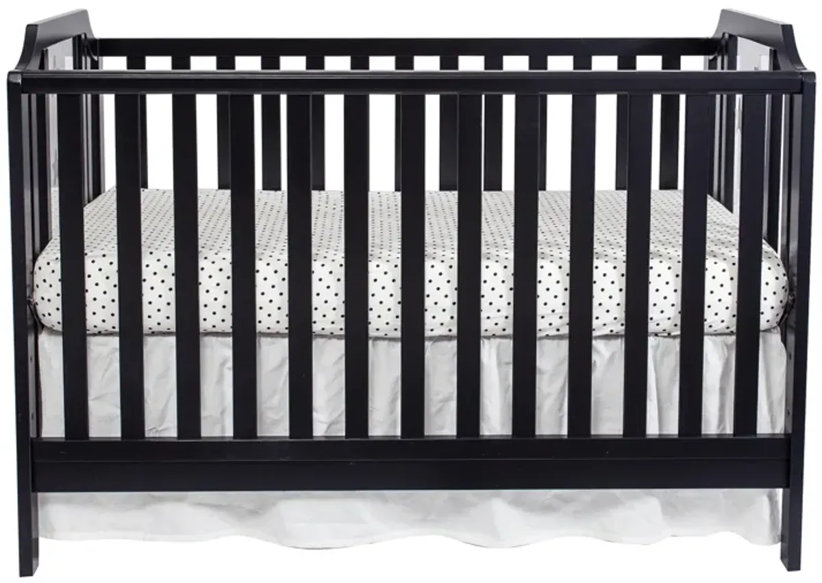 Suite Bebe Celeste Acrylic 3-in-1 Convertible Island Crib Black