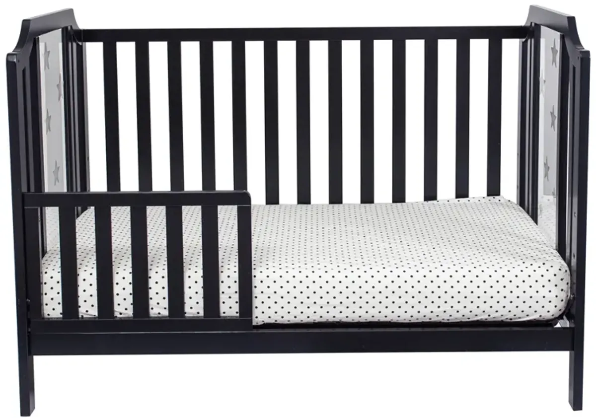 Suite Bebe Celeste Acrylic 3-in-1 Convertible Island Crib Black