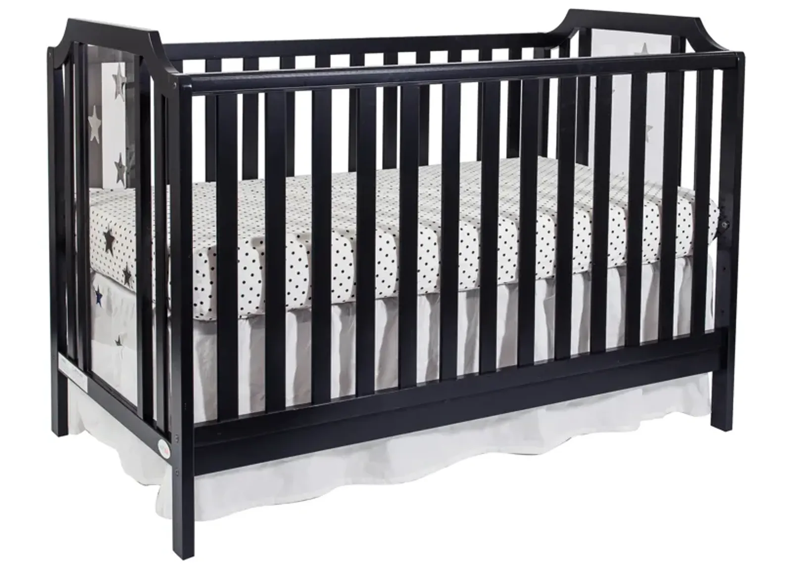 Suite Bebe Celeste Acrylic 3-in-1 Convertible Island Crib Black