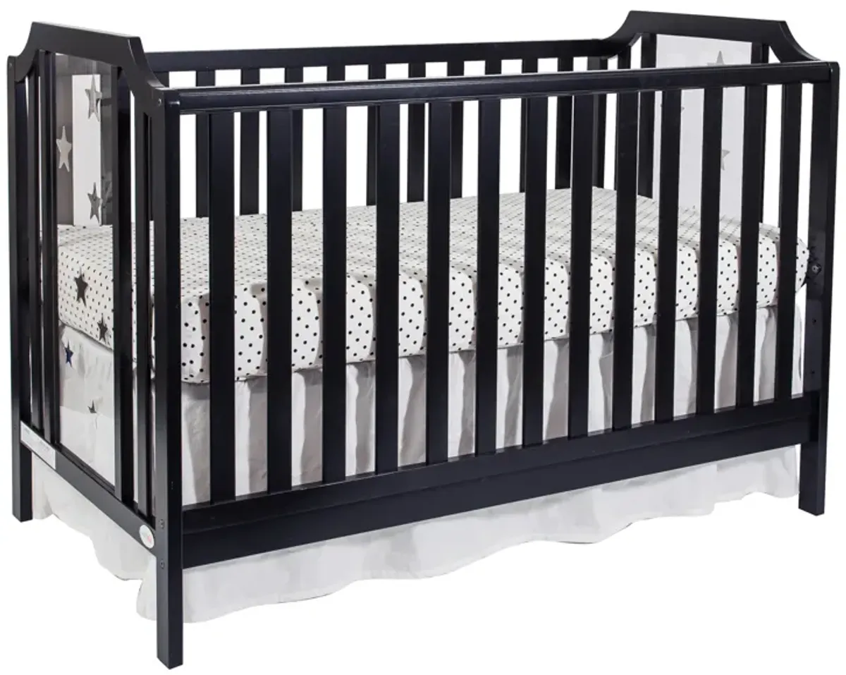 Suite Bebe Celeste Acrylic 3-in-1 Convertible Island Crib Black