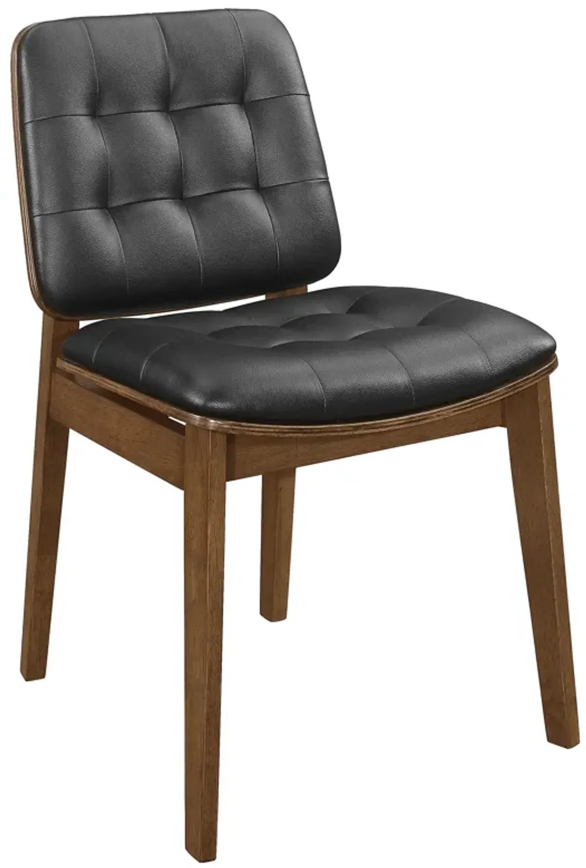 Redbridge Tufted Back Side Chairs Natural Walnut and Black (Set of 2)