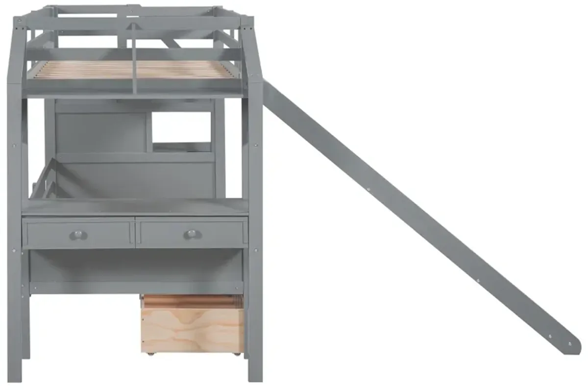 Merax Bunk Bed with Storage Staircase and Drawers