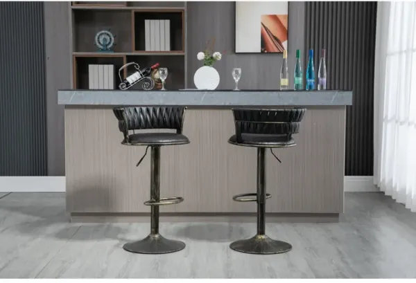 Adjustable Swivel Bar Stools Set for Kitchen, Dining Room