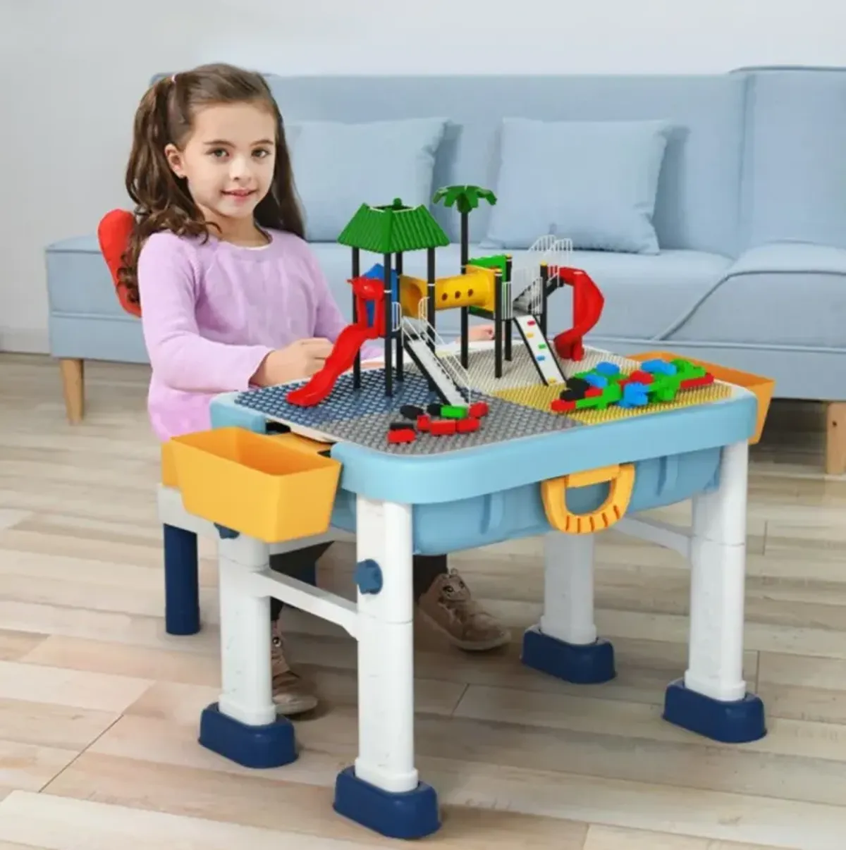 Hivvago 6-in-1 Kids Activity Table Set with Chair