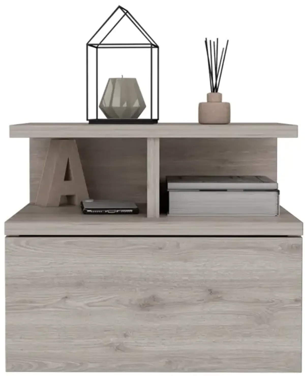 Nightstand Floating Flopini, Bedroom, Light Gray