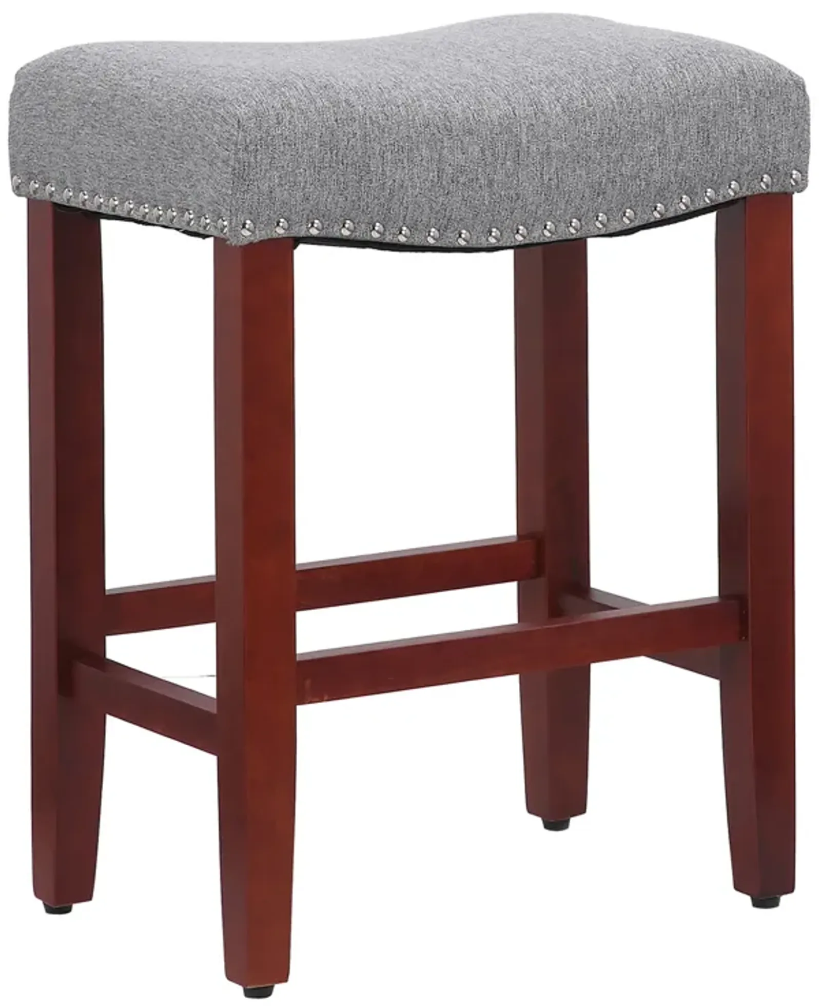 WestinTrends 24" Upholstered Saddle Seat Counter Stool