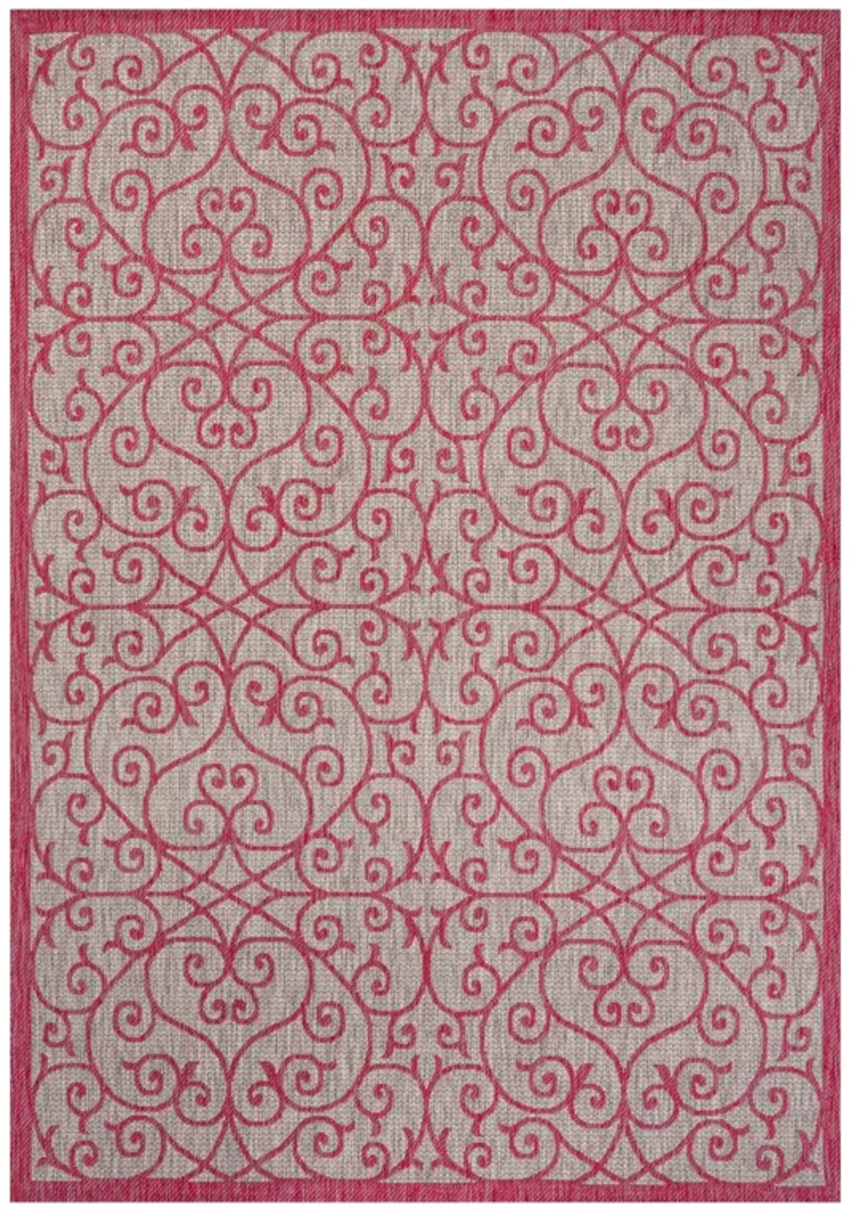 Madrid Vintage Filigree Textured Weave Indoor/Outdoor Area Rug