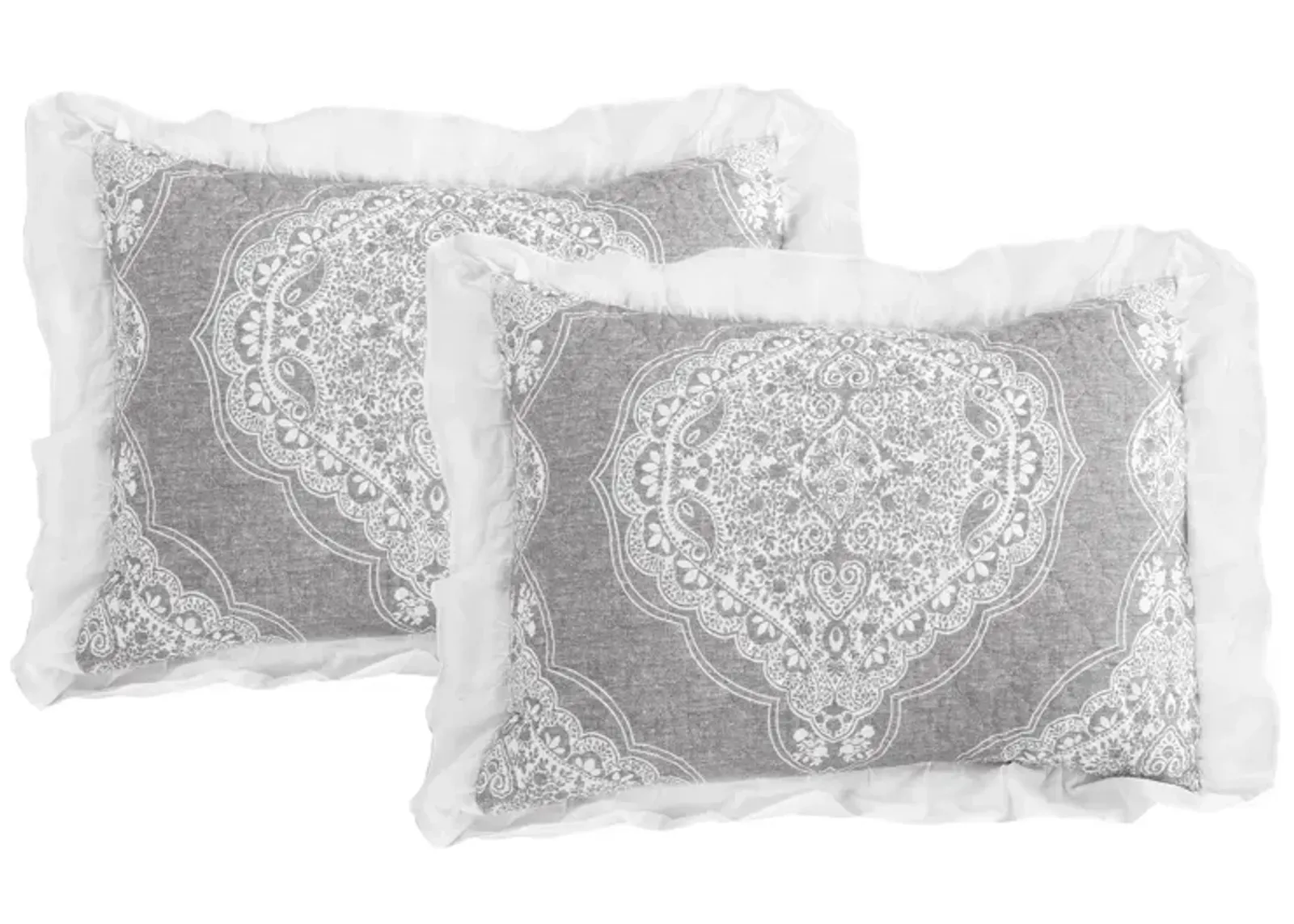 Lucianna Ruffle Edge Cotton Bedspread 3Pc Set