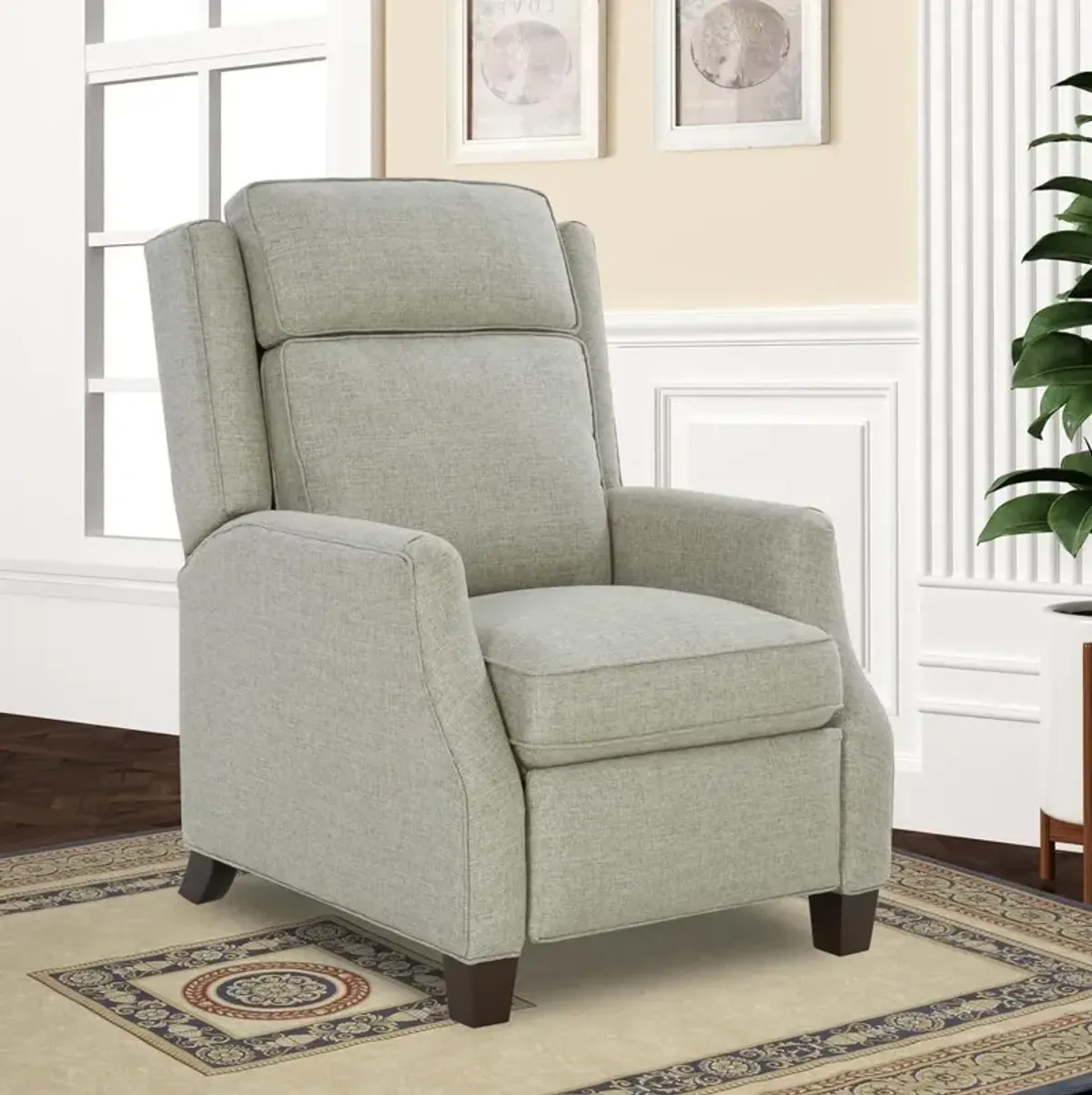 Barcalounger Nixon Recliner, Linen Gray / Fabric