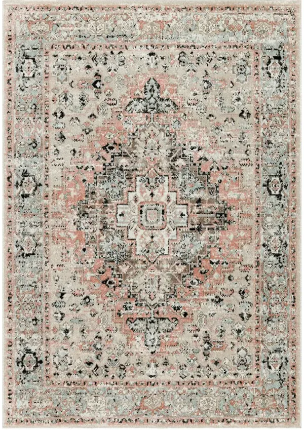 Washable Decor WSD13 Peach 7'10" x 10' Rug