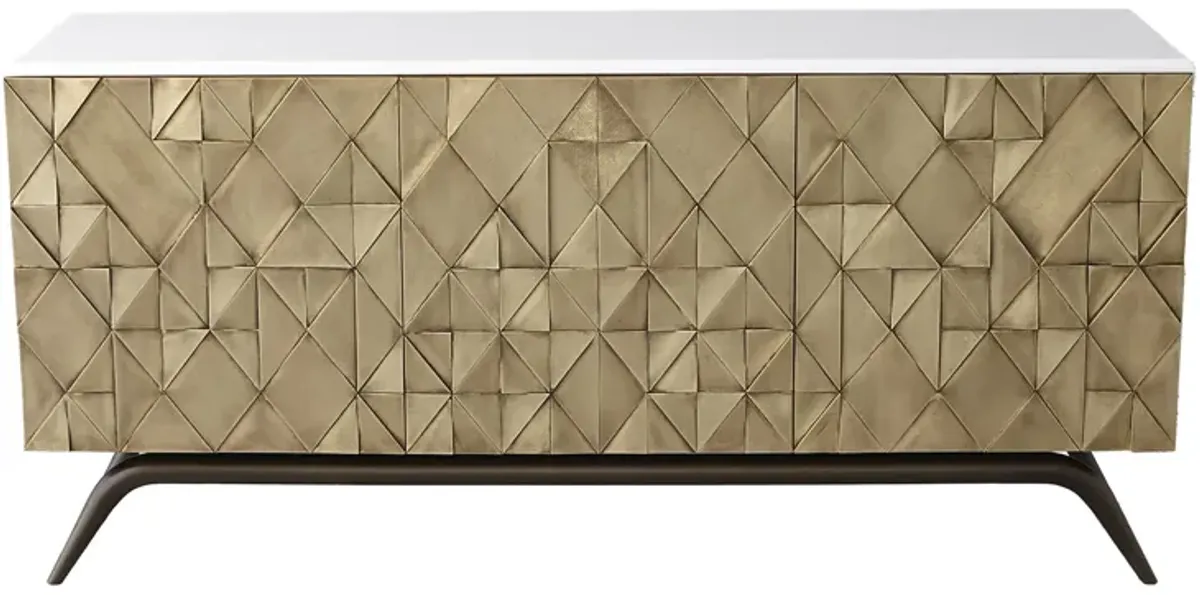 Triangle Cabinet-Brass